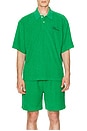 view 4 of 4 Zen Terry Boxy Polo in Green