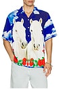 view 3 of 4 White Horse Camp Shirt in Blue