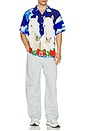 view 4 of 4 White Horse Camp Shirt in Blue