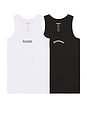 view 1 of 5 PAQUETE DE 2 CAMISETAS SIN MANGAS STANDARD in Black & White