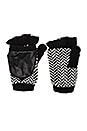 view 1 of 1 Herringbone Texting Mittens in Black & White