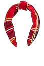 view 2 of 3 Knot Headband in Red Plaid