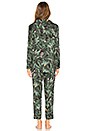 view 3 of 3 Silky Jungle Print PJ Set in Emerald Print