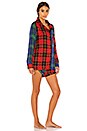 view 2 of 3 ENSEMBLE DE NUIT in Red & Green Plaid