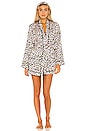 view 2 of 4 Silk Cheetah Pajama Robe & Headband Set in Pink