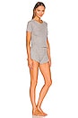view 2 of 3 Micro Thermal Pajama Set in Heather Grey