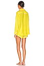 view 3 of 4 Faux Silk Pajama Set in Yellow & Pink