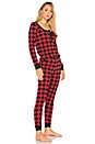 view 2 of 3 Thermal PJ Set in Red & Black Buffalo Plaid