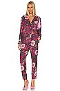 view 1 of 4 Floral Pajama Set With Eye Mask in Fuchsia Multi