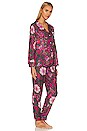 view 3 of 4 Floral Pajama Set With Eye Mask in Fuchsia Multi