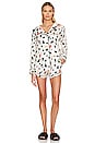 view 1 of 4 Cheetah Pajama Set With Eye Mask in Cream Multi