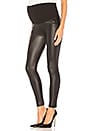 view 1 of 3 Fleece Lined Over Belly Liquid Maternity Legging in Black