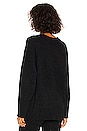 view 3 of 4 Cozy Knit Oversized Crew Sweater with Pockets in Black