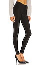 view 2 of 4 Matte Spandex Fleece Lined Legging in Black
