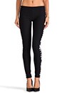 view 1 of 7 Aztec Tuxedo Stripe Legging in Black Aztec Stripe