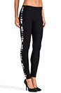 view 2 of 7 Aztec Tuxedo Stripe Legging in Black Aztec Stripe