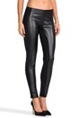 view 2 of 6 Faux Leather Paneled Legging in Black