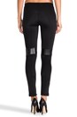 view 3 of 6 Faux Leather Paneled Legging in Black