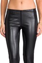 view 4 of 6 Faux Leather Paneled Legging in Black