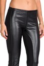 view 5 of 6 Faux Leather Paneled Legging in Black