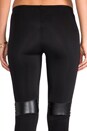 view 6 of 6 Faux Leather Paneled Legging in Black