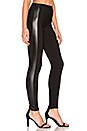 view 2 of 3 Faux Leather Tuxedo Legging in Black
