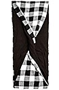 view 3 of 3 Fleece Lined Plaid Infinity Scarf in Black & White