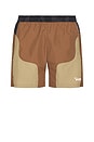 view 1 of 5 Lumacy Free Wheeling Track Shorts in Brown