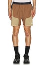 view 4 of 5 Lumacy Free Wheeling Track Shorts in Brown