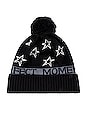 view 3 of 3 PM Star Beanie in Black & Asphalt Grey
