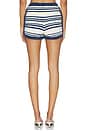 view 4 of 6 Schild Knit Shorts in White & Navy