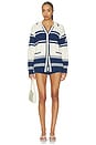view 5 of 6 Schild Knit Shorts in White & Navy