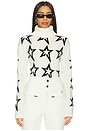 view 1 of 4 Star Dust Sweater in Snow White & Black Star