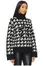 view 2 of 4 Chunky Houndstooth Sweater in Black & White