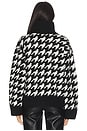 view 3 of 4 Chunky Houndstooth Sweater in Black & White