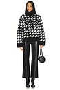 view 4 of 4 Chunky Houndstooth Sweater in Black & White