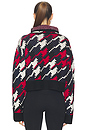 view 3 of 4 Turtle Neck Herringbone Sweater in Scratch Houndstooth Print