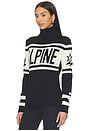 view 3 of 5 Womens Alpine Schild Sweater in Black & Snow White