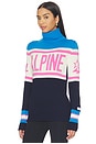 view 3 of 5 Womens Alpine Sweater in Liquid Blue & Dark Blue
