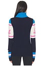 view 4 of 5 Womens Alpine Sweater in Liquid Blue & Dark Blue