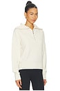 view 2 of 4 Half Zip Fleece Top in Nature White