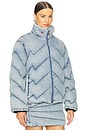 view 3 of 5 Denim Puffer Jacket in Light Denim