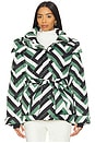 view 2 of 5 Cortina Ski Parka in Green Waffle Print