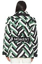 view 4 of 5 Cortina Ski Parka in Green Waffle Print