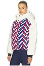 view 3 of 5 Moments Ski Jacket in Red Waffle Print