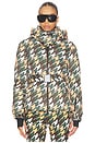 view 1 of 6 CHAQUETA PARKA PARA ESQUÍ. CANDICE in Green Scratch Houndstooth