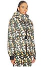 view 3 of 6 CHAQUETA PARKA PARA ESQUÍ. CANDICE in Green Scratch Houndstooth