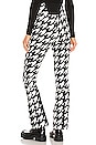view 3 of 4 Aurora High Waist Flare Pant in Black & Snow White Houndstooth