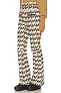view 3 of 6 Aurora Flare Pant in Iconic Camel, Black, & White Houndstooth
