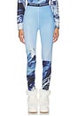 view 1 of 6 Printed Base Layer Leggings in Ski Lift Blue